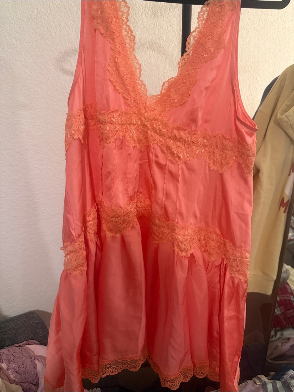 Free People In This Groove Satin Mini Slip Desert Blossom - Picture 7 of 9
